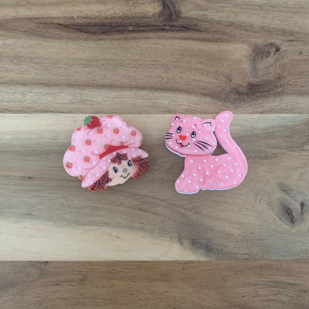 Erstwilder Strawberries and Custard Hair Clips Set - 2 Piece NWOT